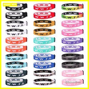 30PCS Adjustable WWJD Christian Bracelets Pack for Women Men